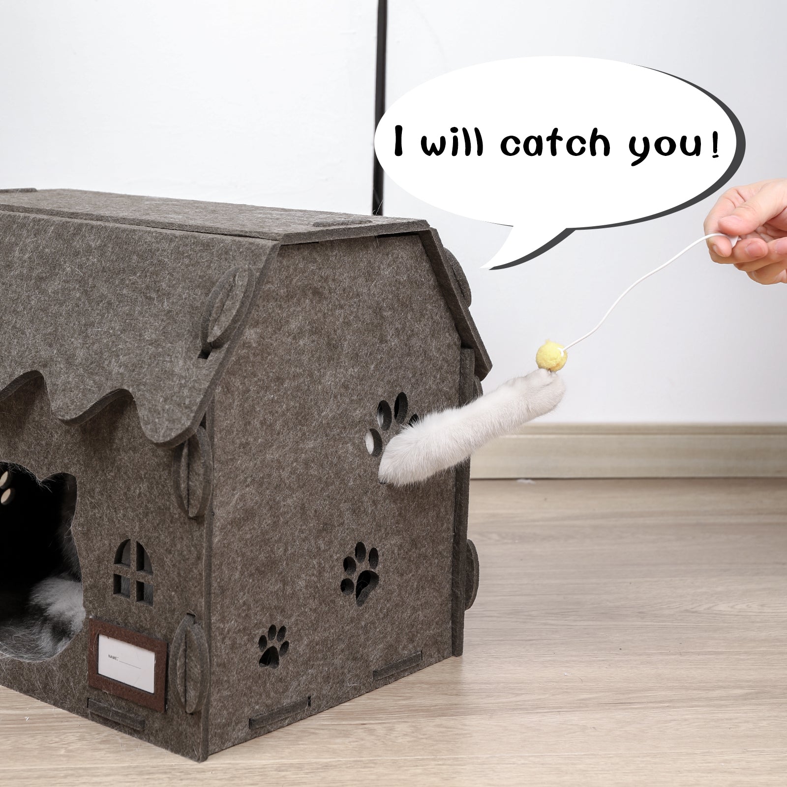 OPPODREAM Large Cat House for Indoor Cats