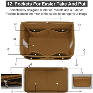 OMYSTYLE Purse Organizer Insert-3