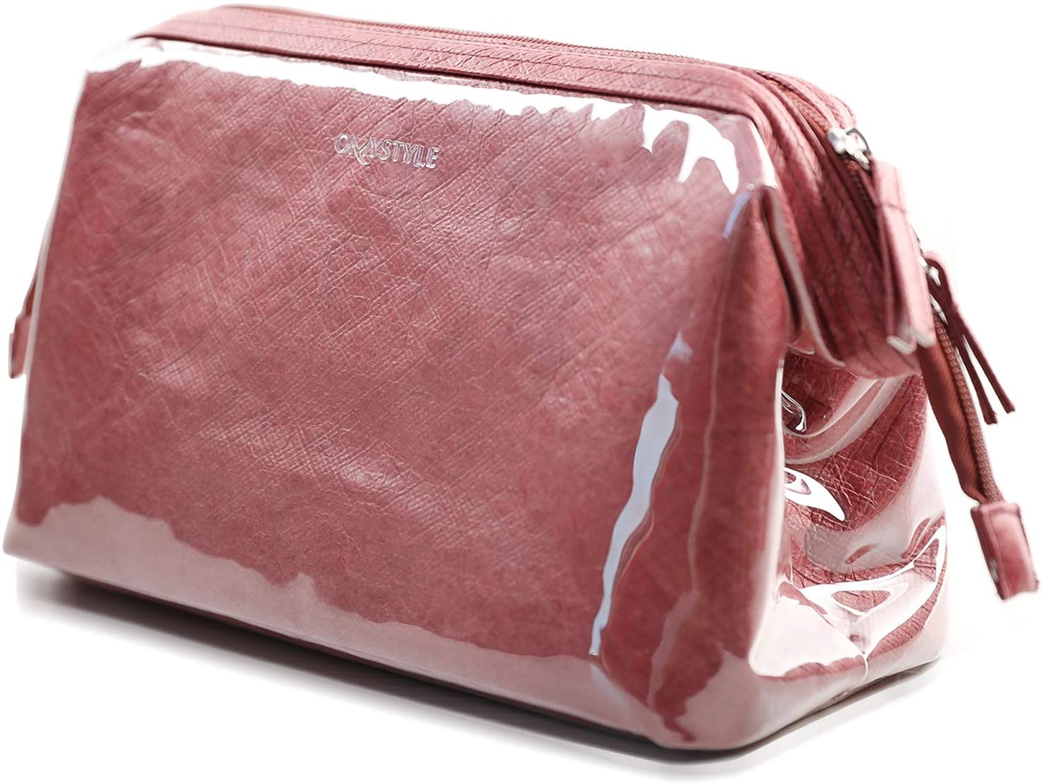 OMYSTYLE Burgundy Women Cosmetic Bag for Travel