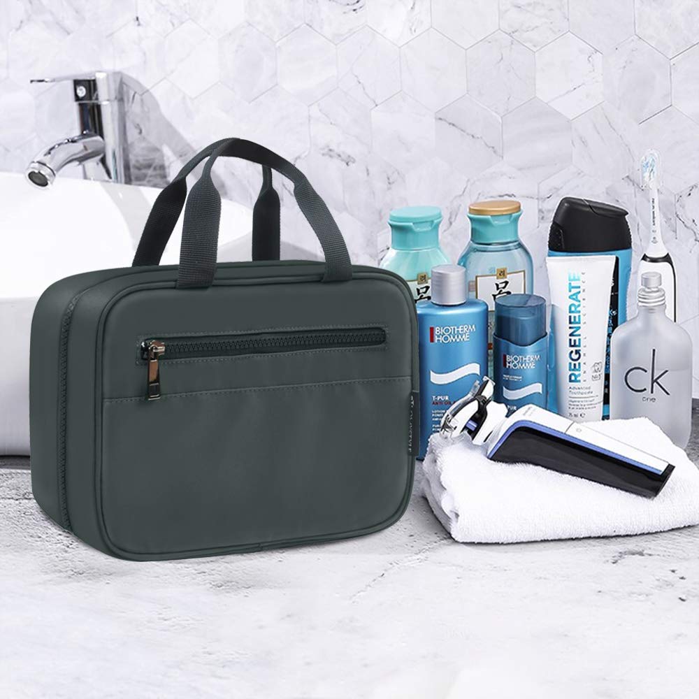 OMYSTYLE  Men's Gray Travel Toiletry Bag