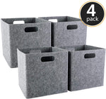 GOHOME  4 PacksLigjt Gray Foldable Storage Cubes