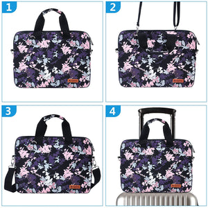 OMYSTYLE 13.3 Inch Floral Laptop Shoulder Bag